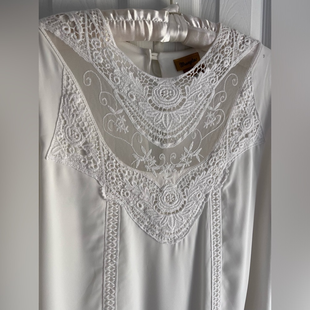 Wrangler NWOT‎ lace long sleeved dress women’s size large - Picture 12 of 14